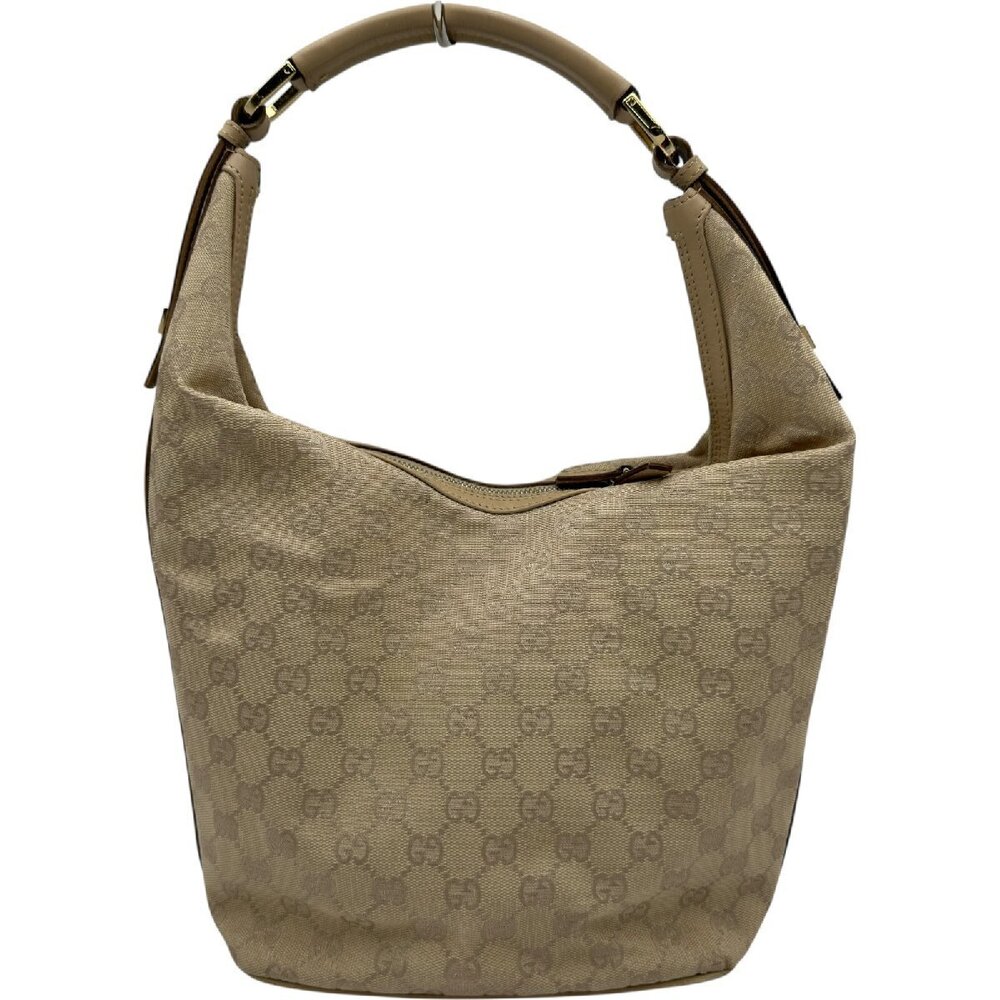 Gucci GG Canvas Hobo Bag Beige Shoulder
